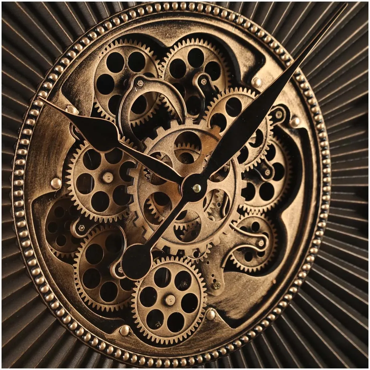 Edit House & Home-Home Artisan Shavez Metal Wall Clock