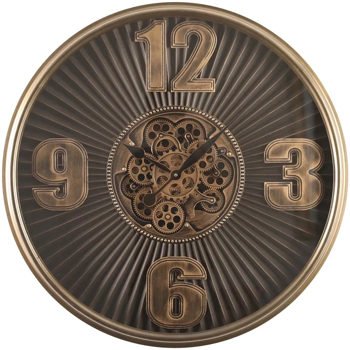 Edit House & Home-Home Artisan Shavez Metal Wall Clock