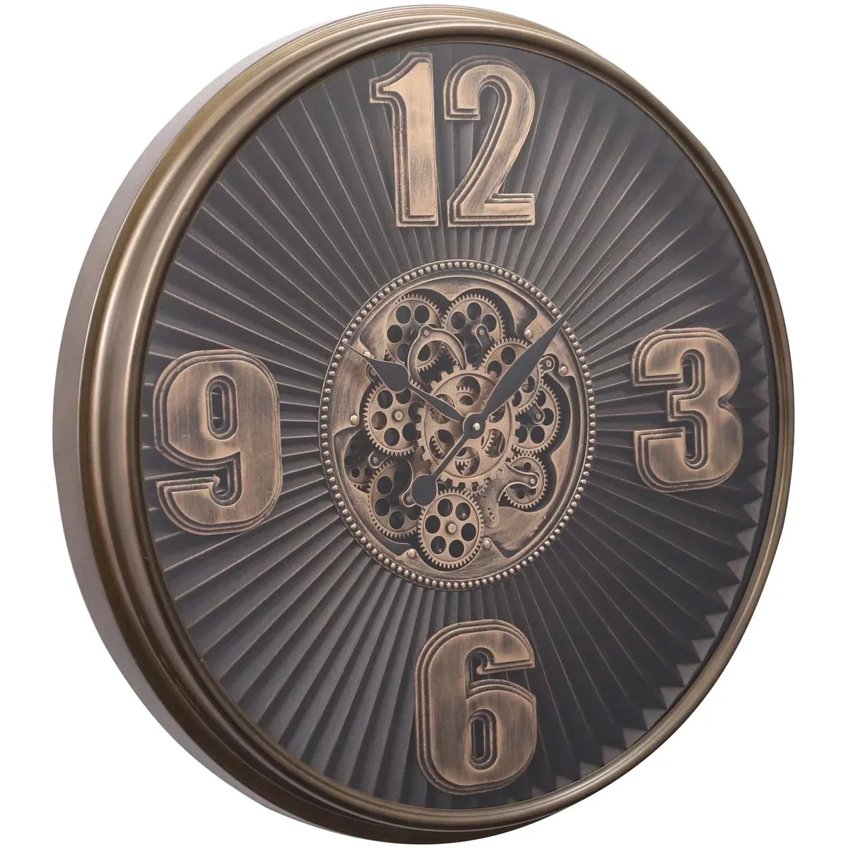 Edit House & Home-Home Artisan Shavez Metal Wall Clock