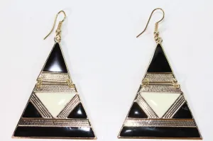 Egyptian Style Enamel Earrings