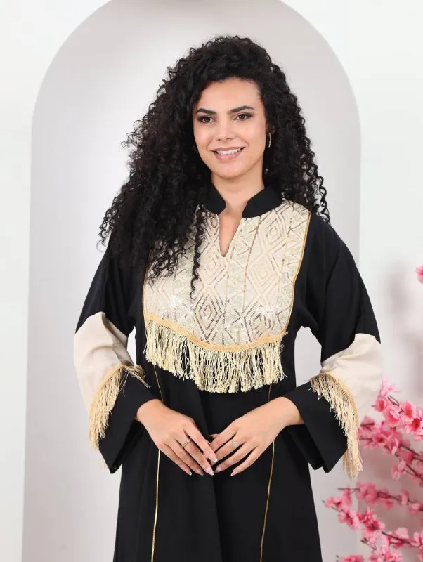 Embroidered summer abaya for women