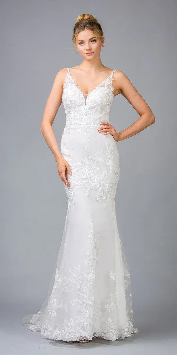 Eureka 9130 Mermaid Long Wedding Dress  Appliques