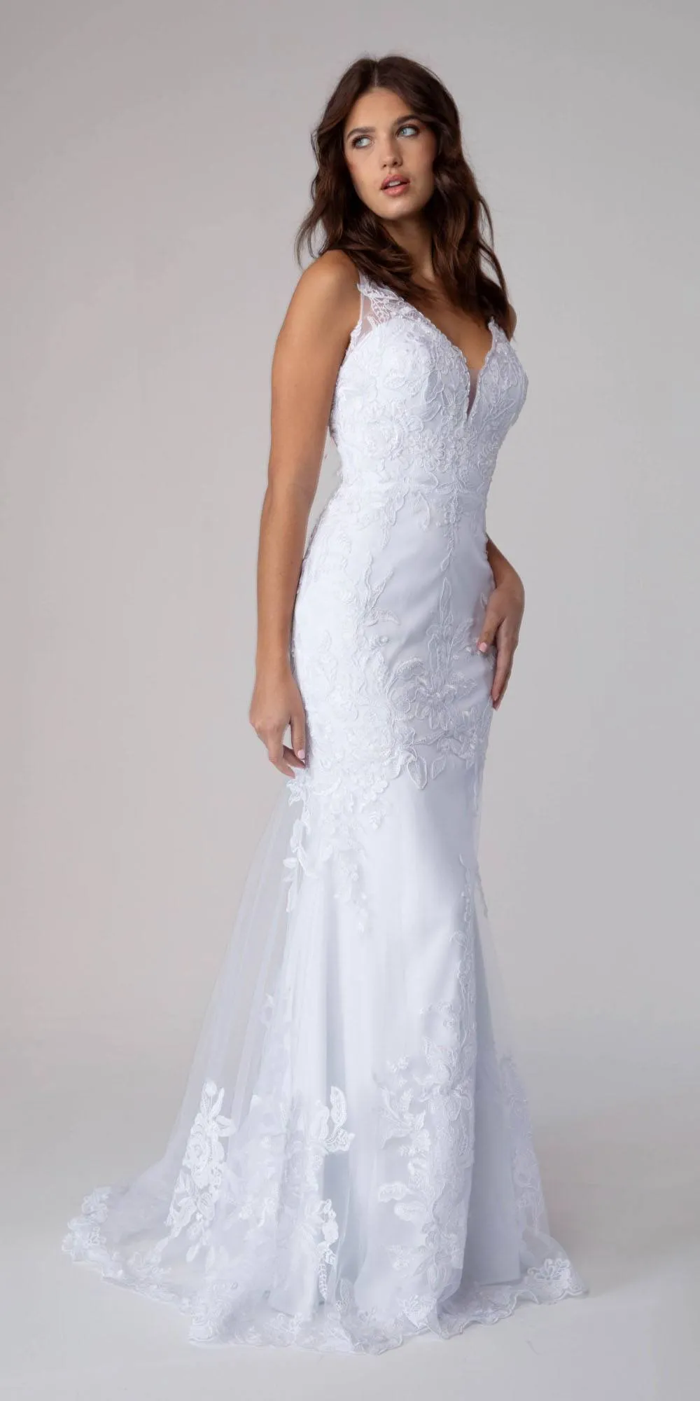 Eureka 9130 Mermaid Long Wedding Dress  Appliques