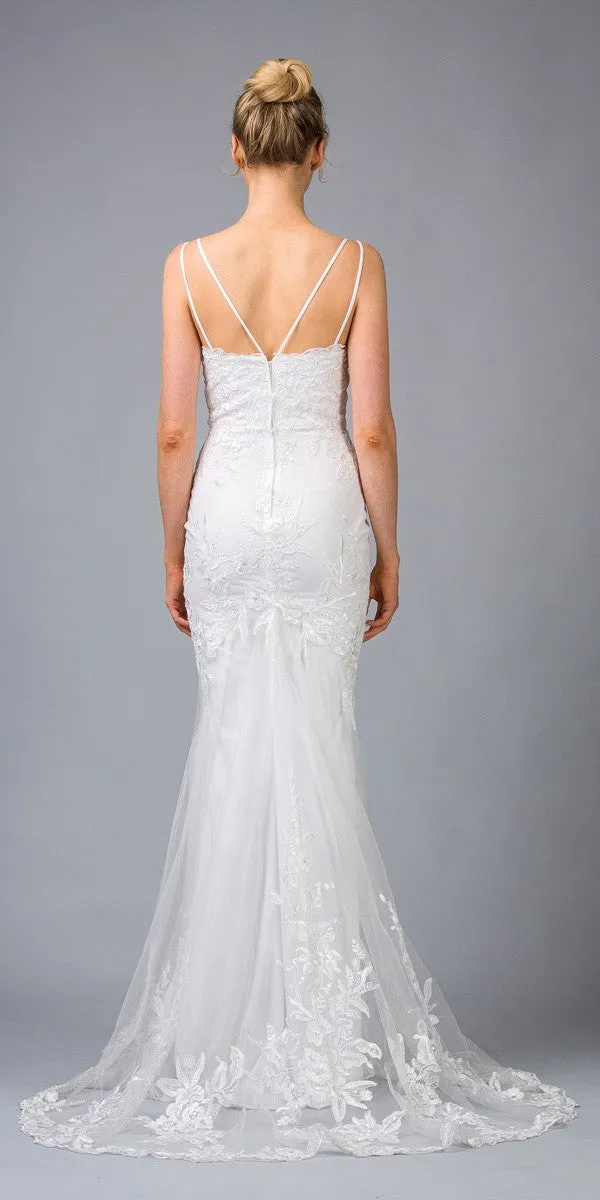 Eureka 9130 Mermaid Long Wedding Dress  Appliques