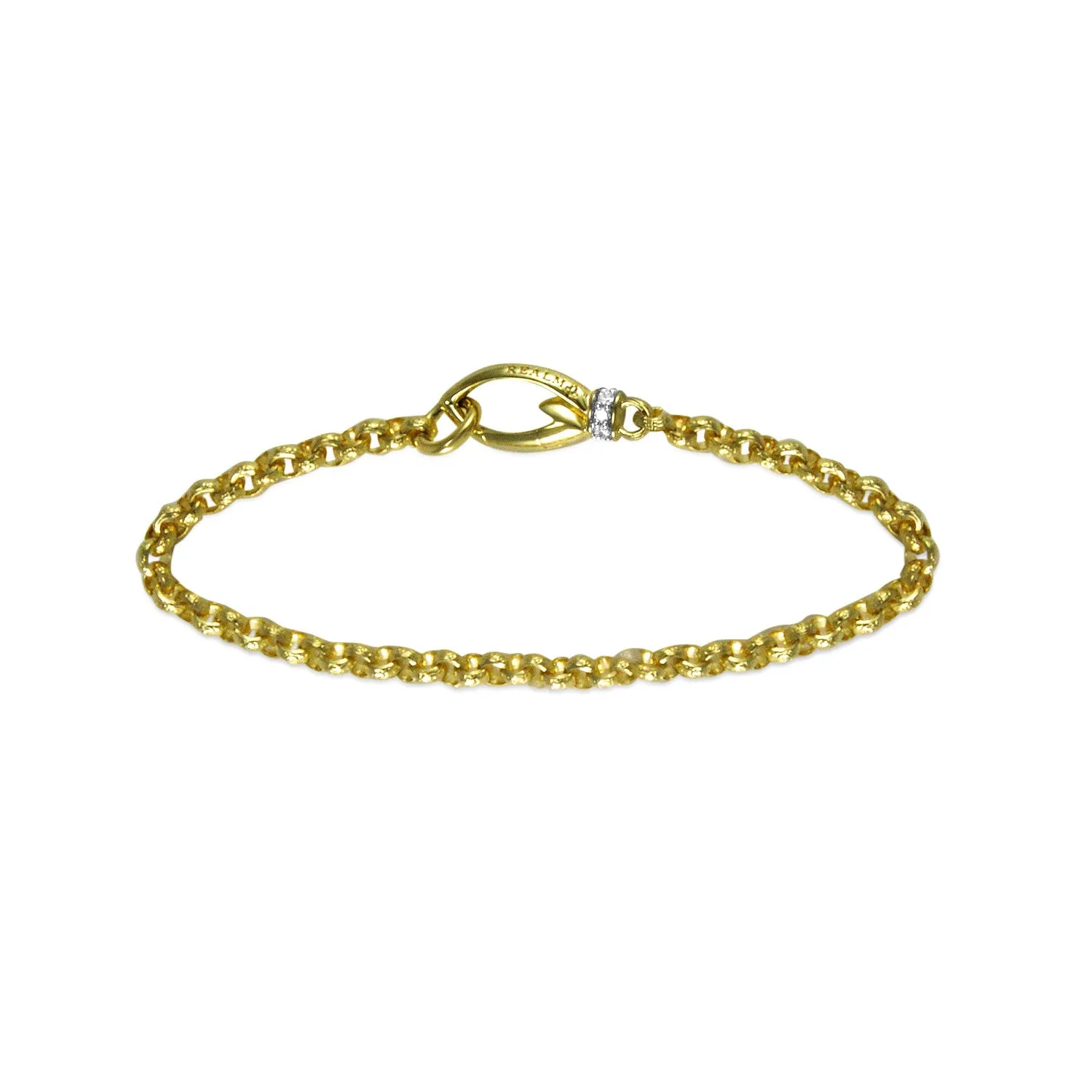 Everyday Chain Bracelet - 18K Gold Vermeil   CZ Blanc