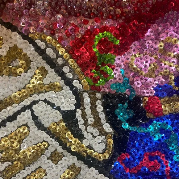 Fashion Fantasy Vintage Y2K 2000 Millennium Happy New Year Heavy Sequined Vest