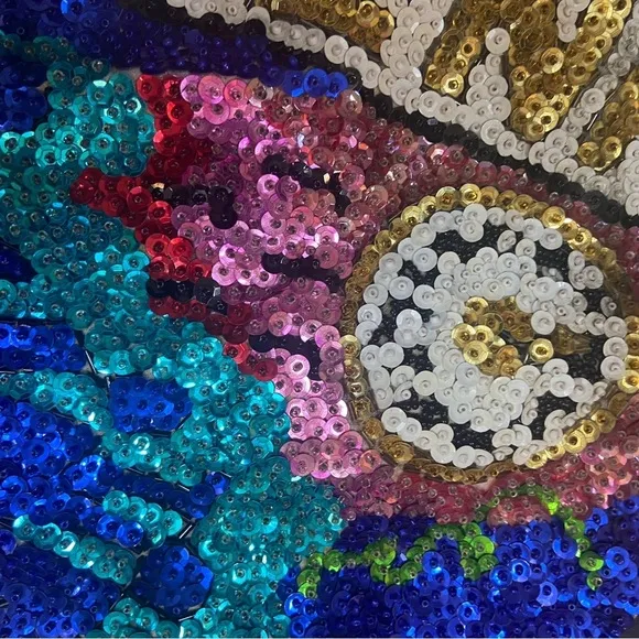 Fashion Fantasy Vintage Y2K 2000 Millennium Happy New Year Heavy Sequined Vest