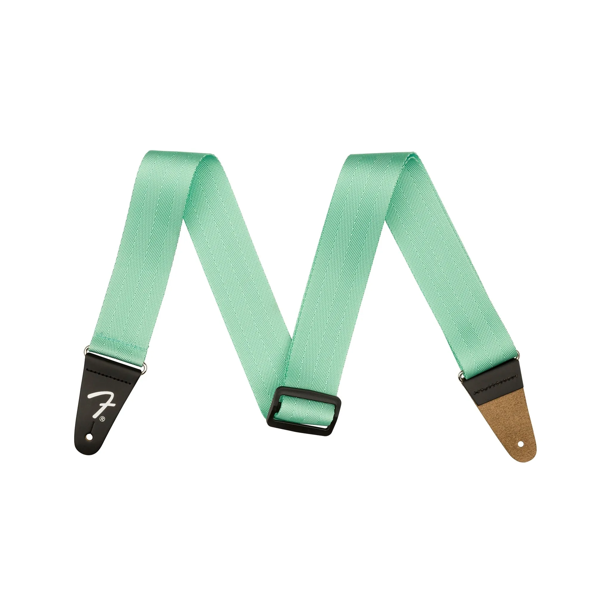 Fender Am Pro Seat Belt Guitar Strap, 2-inch, Mystic Surf Green