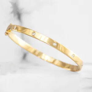 Flush Set Diamond Bangle Bracelet