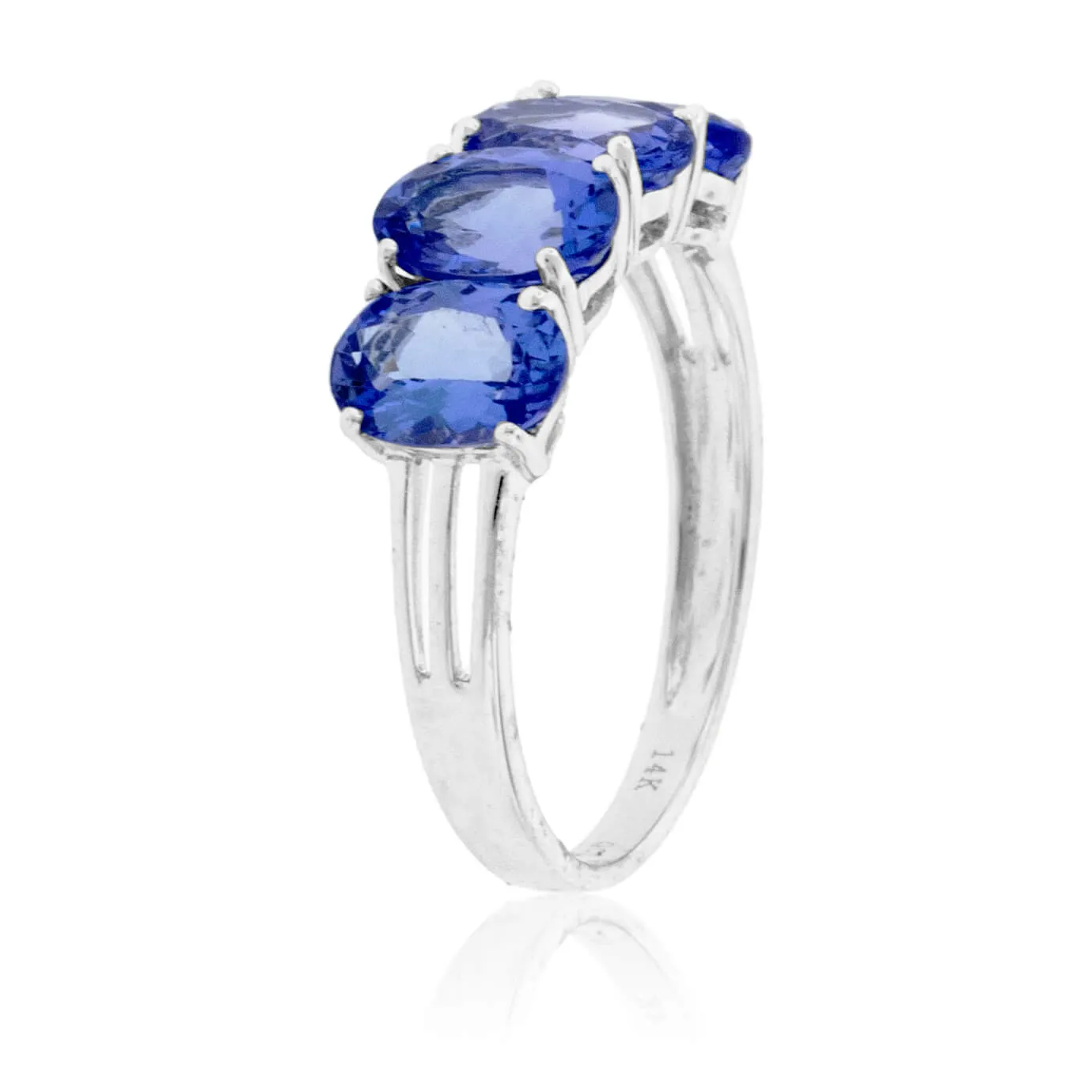 Four Oval Cut Tanzanite Ring