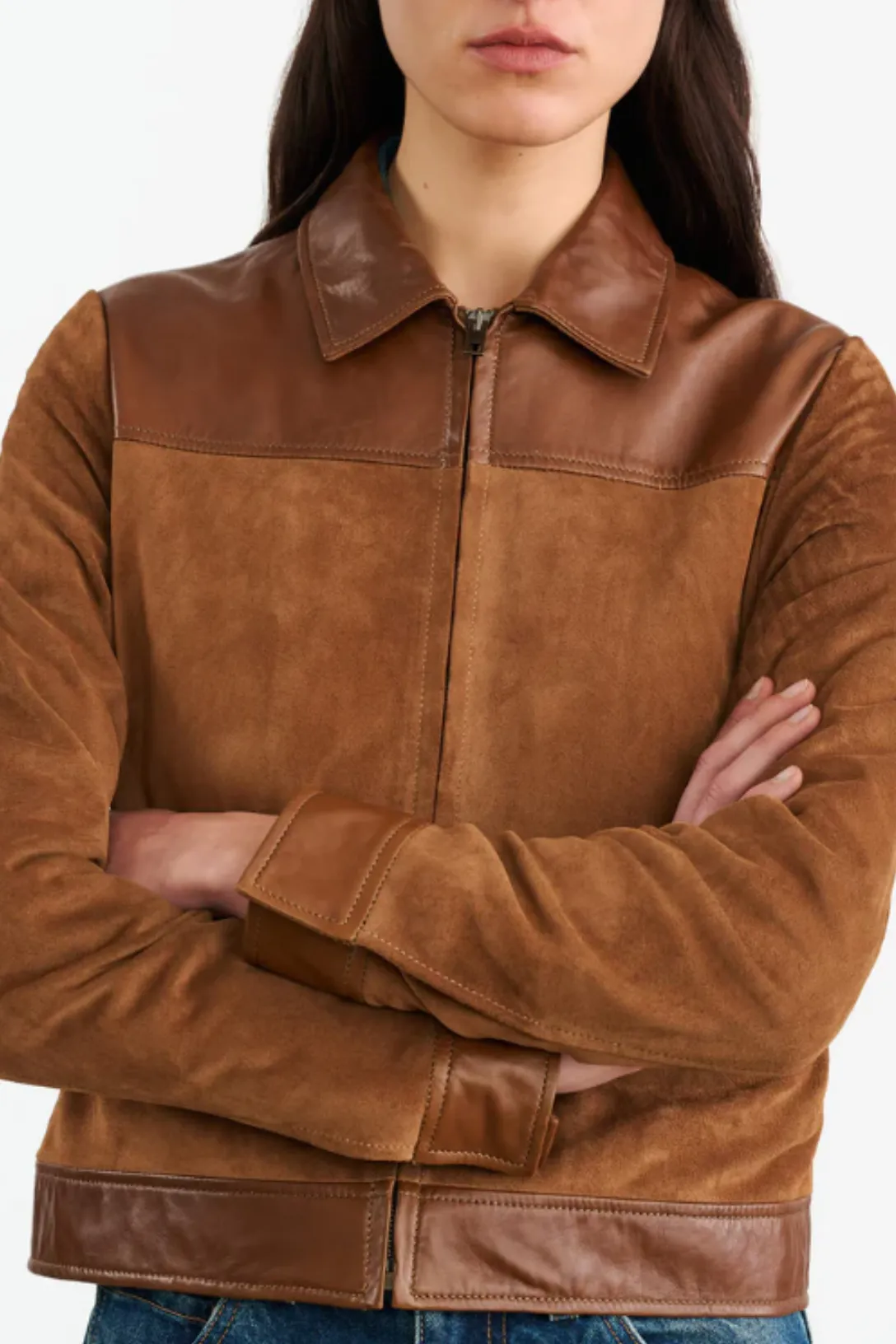 Freddie Suede Jacket | Martora / Cognac