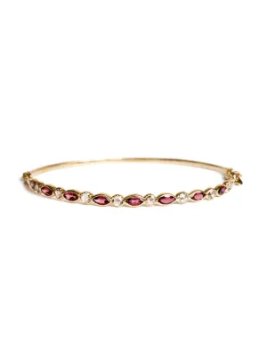 Freestyle Bracelet with Pink Marquise-cut Tourmalines and Diamonds