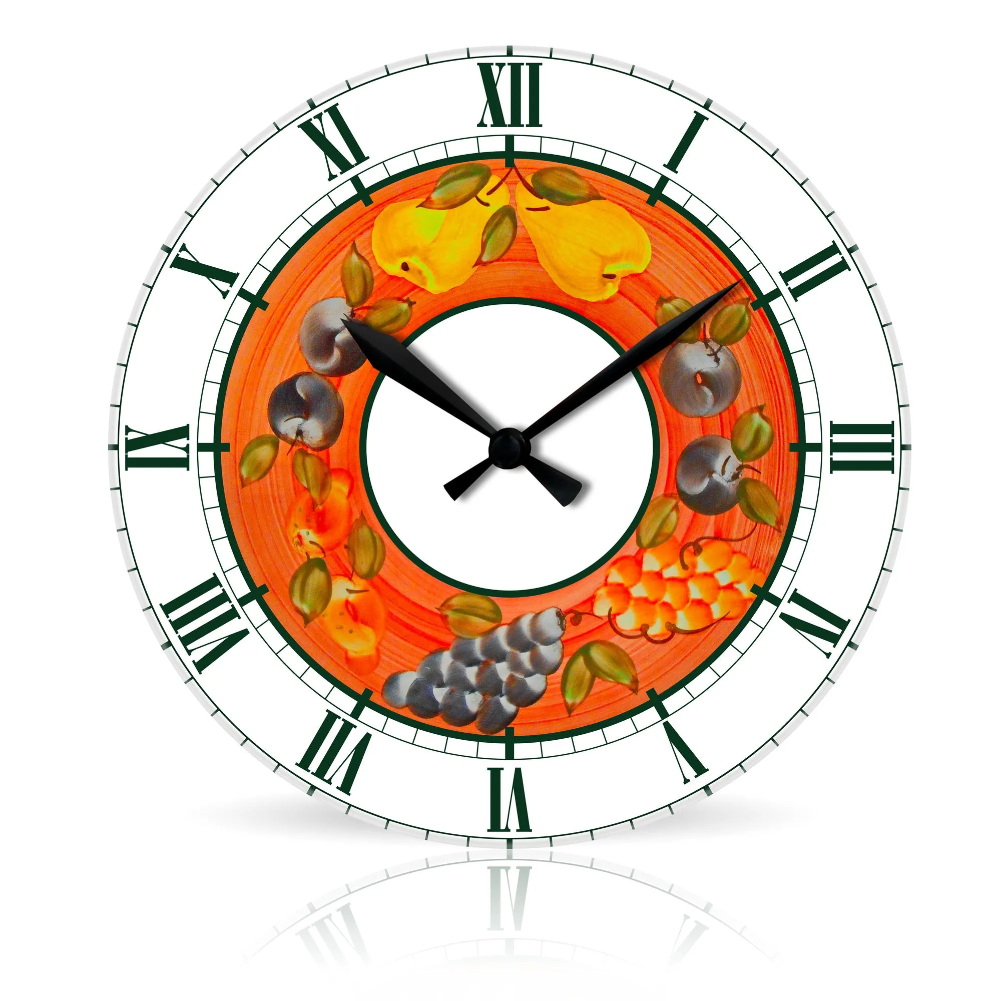 Fruit Illustration <br>Round Acrylic Wall Clock 10.75"