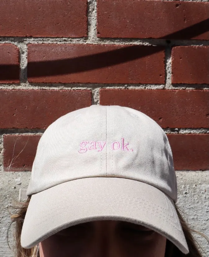 GAY OK Dad Hat (Cream)