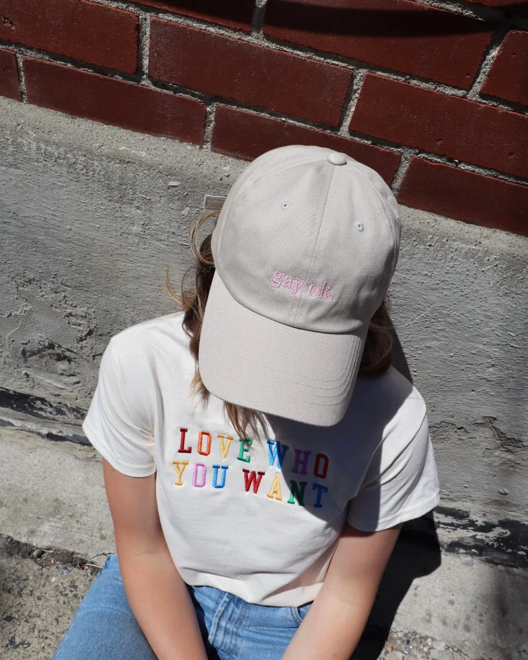 GAY OK Dad Hat (Cream)