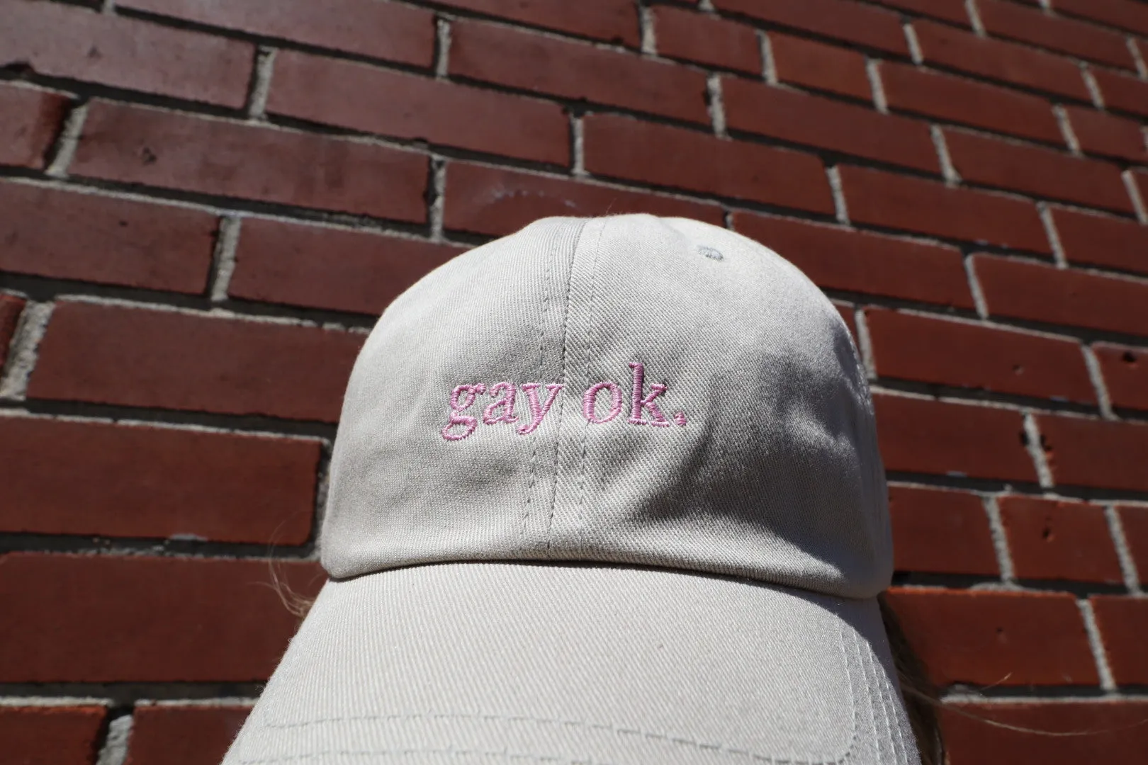 GAY OK Dad Hat (Cream)