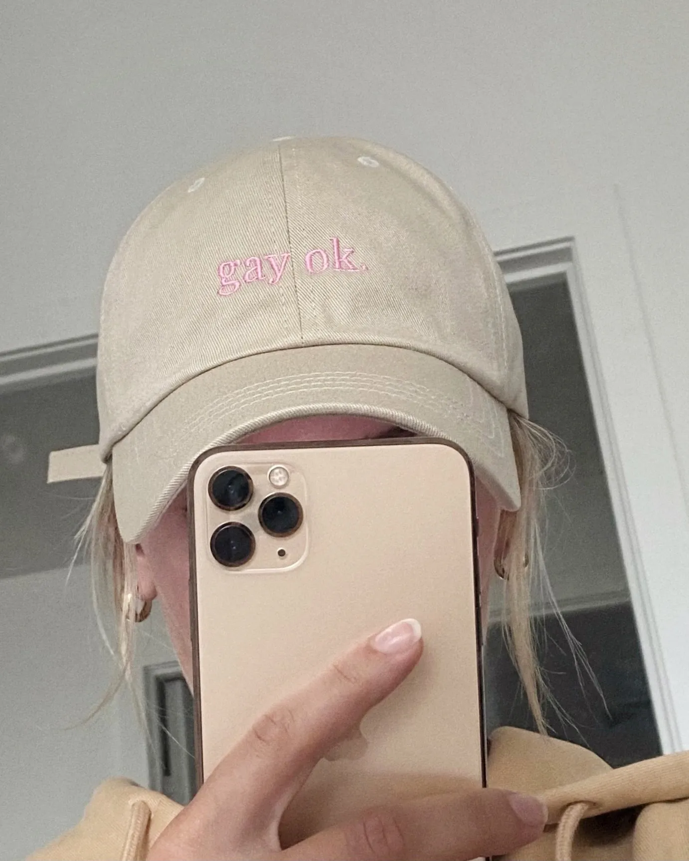 GAY OK Dad Hat (Cream)