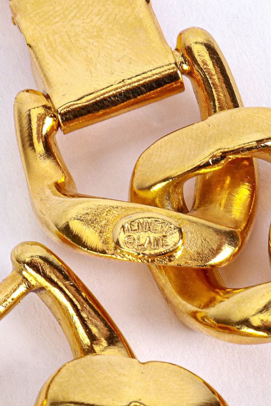 Gold Rhinestone Curb Chain Bracelet