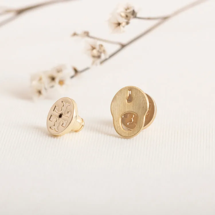 Gold Vintage Surreal Lock Earrings