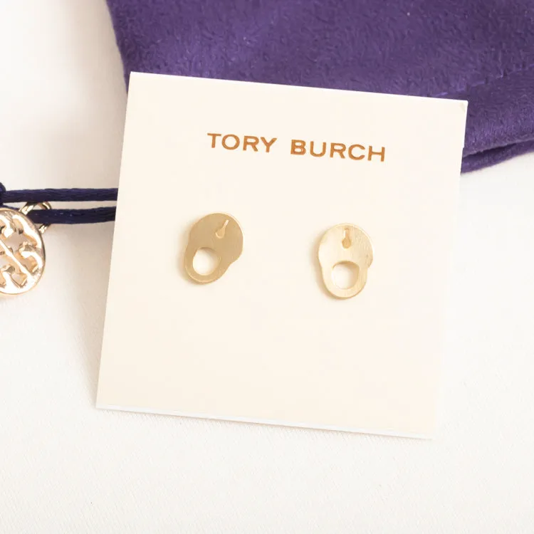 Gold Vintage Surreal Lock Earrings