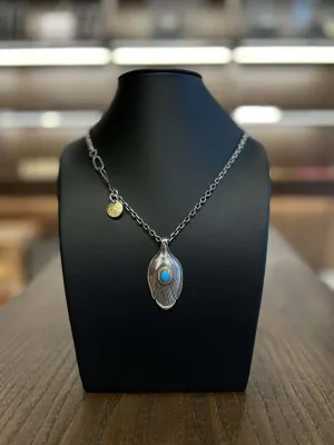 Goros Gold Rope Turquoise Spoon With Hook Chain Setup