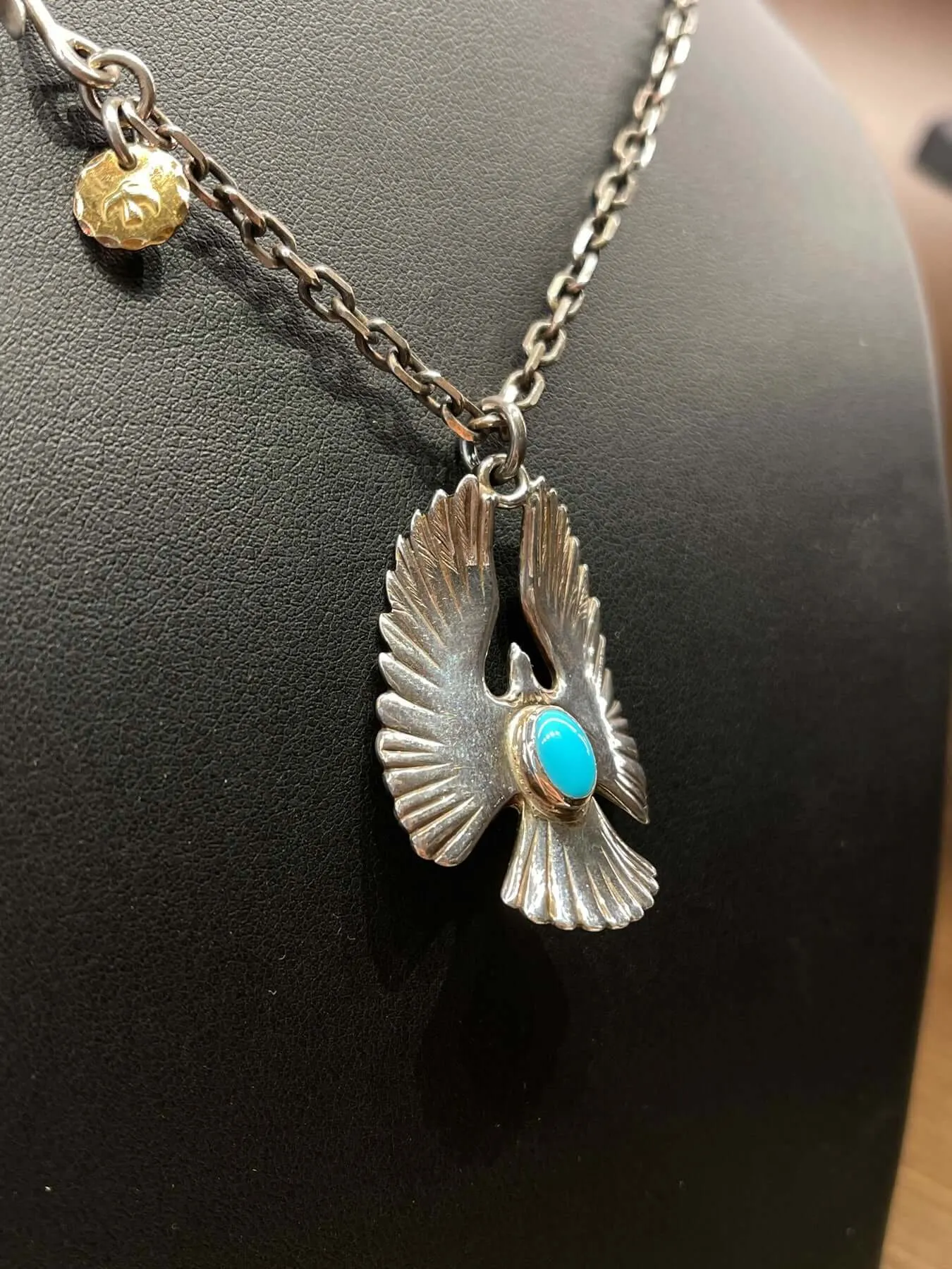 Goros Turquoise Eagle Pendant