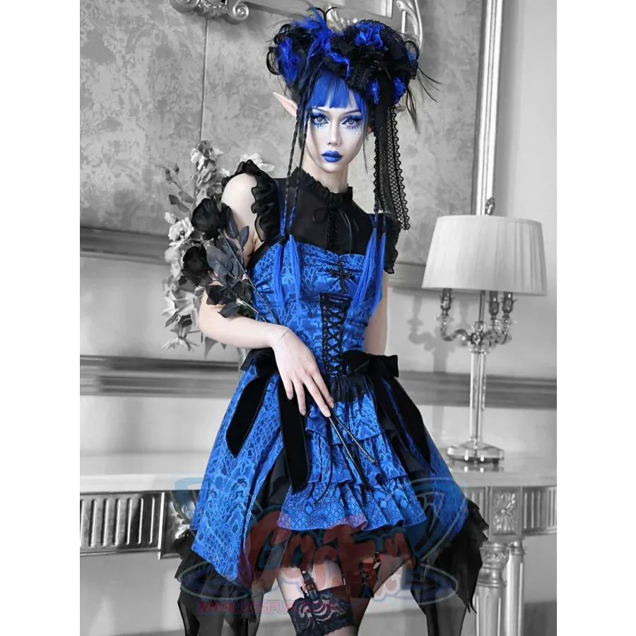 Gothic Strap Dark Two-piece Dress S22011