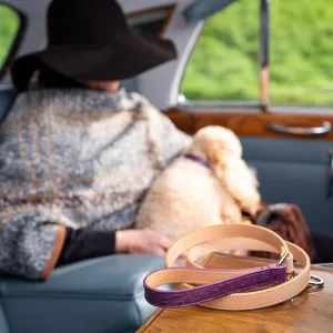 Grape Ostrich Leather Leash