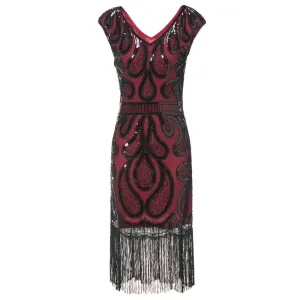 Great Gatsby Dresses 1920s Fashion Sequined Art Deco 1920's Themed Dance|JaosWish