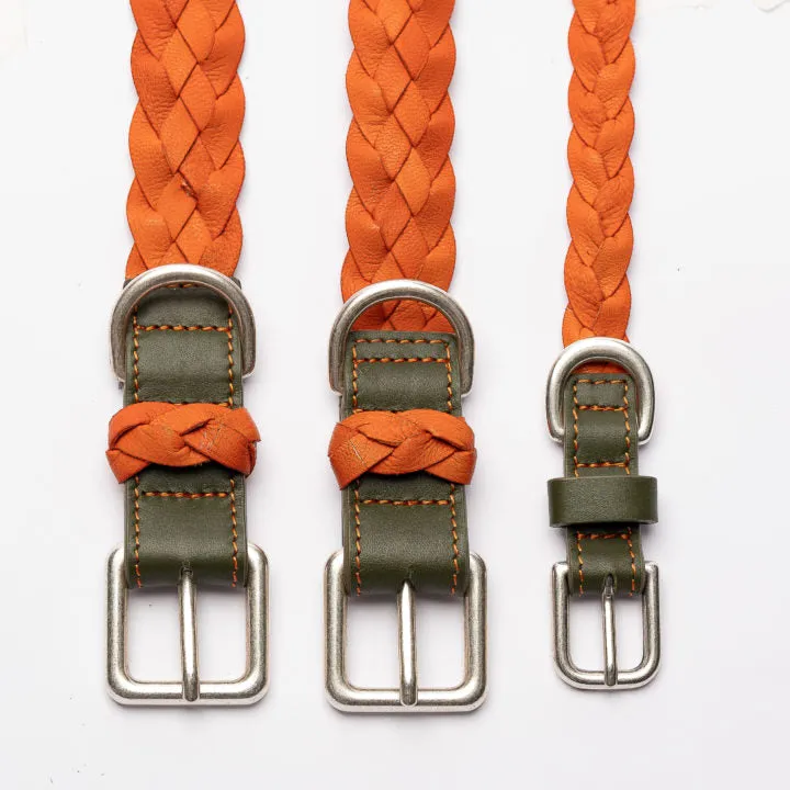 Green & Orange Braid Collar