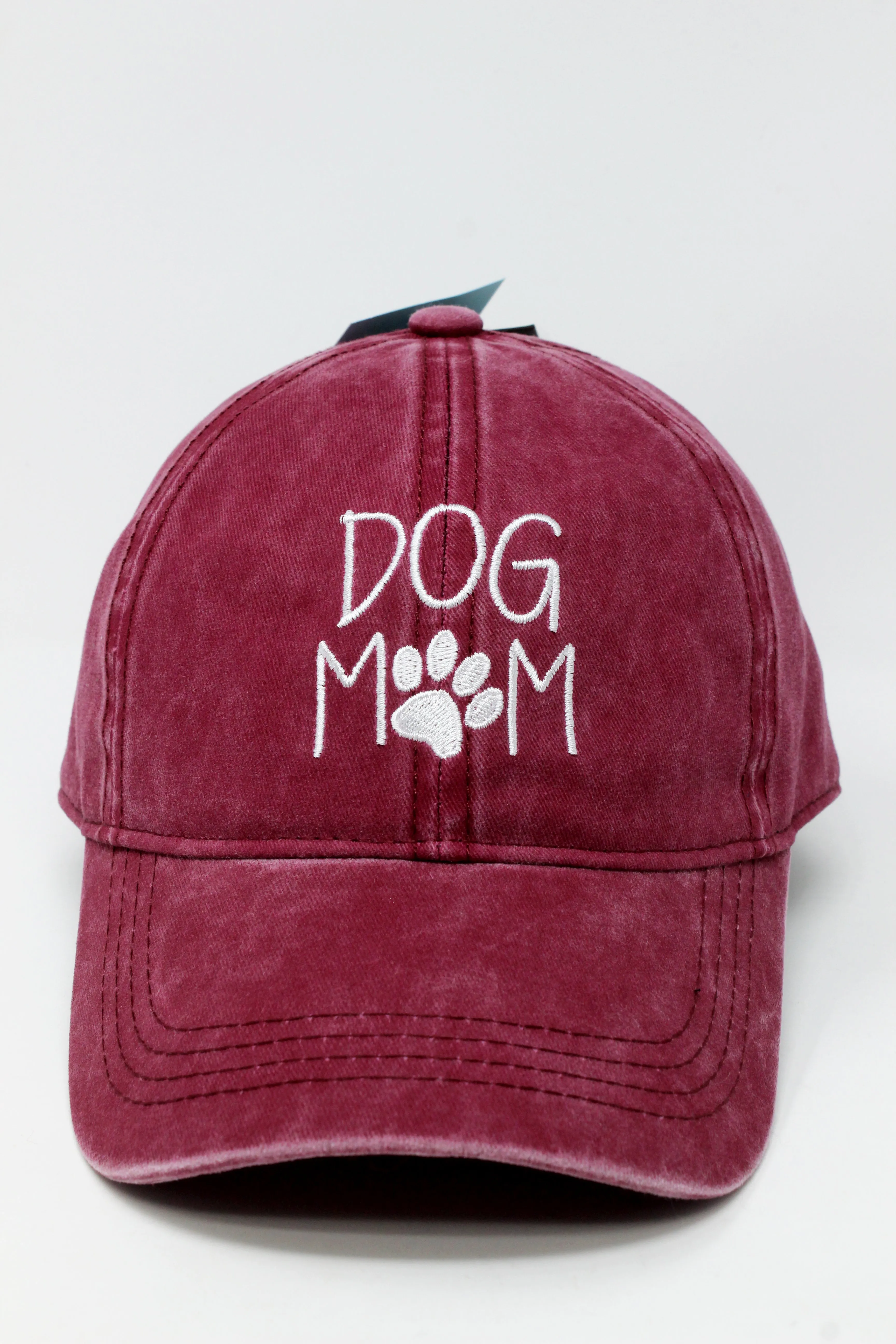 GWCAP256L - "Dog Mom Embroidery Vintage Wash Baseball Cap