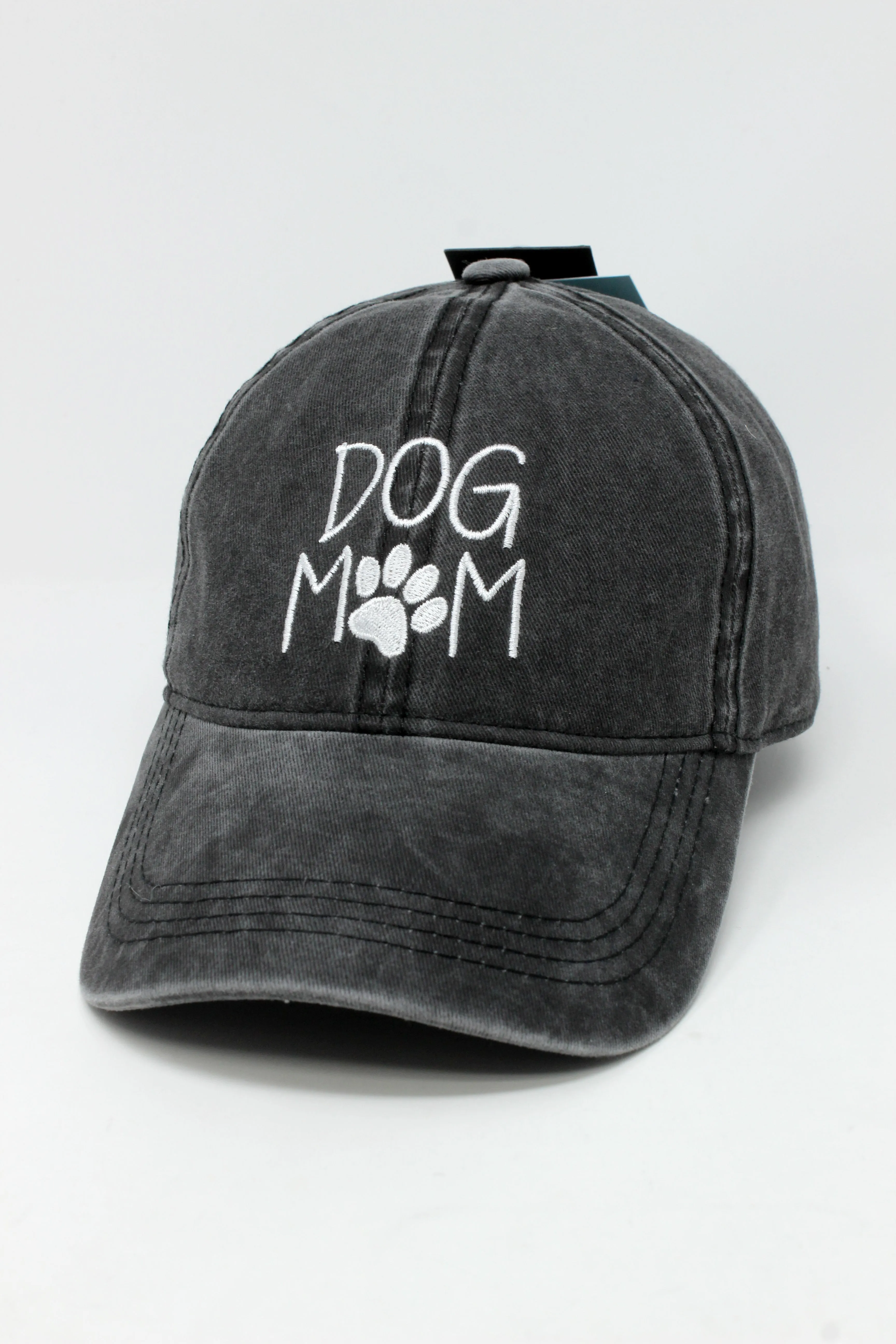 GWCAP256L - "Dog Mom Embroidery Vintage Wash Baseball Cap