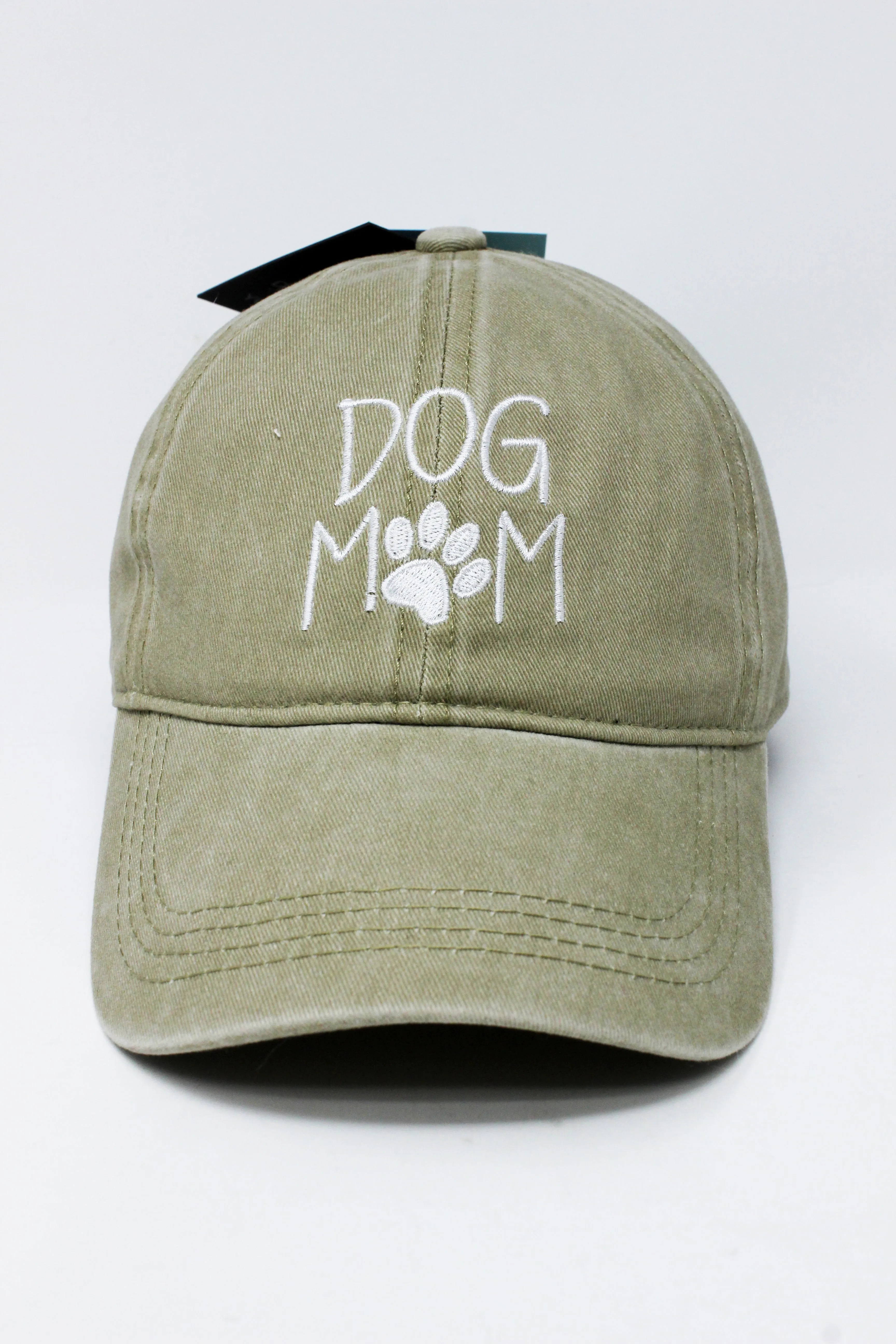 GWCAP256L - "Dog Mom Embroidery Vintage Wash Baseball Cap