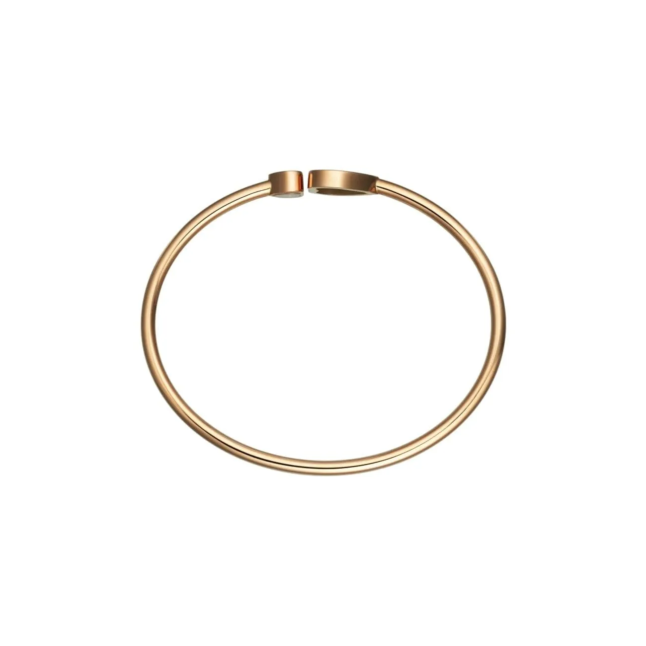 Happy Hearts Ethical Rose Gold Diamond Turquoise Stone Bangle Bracelet