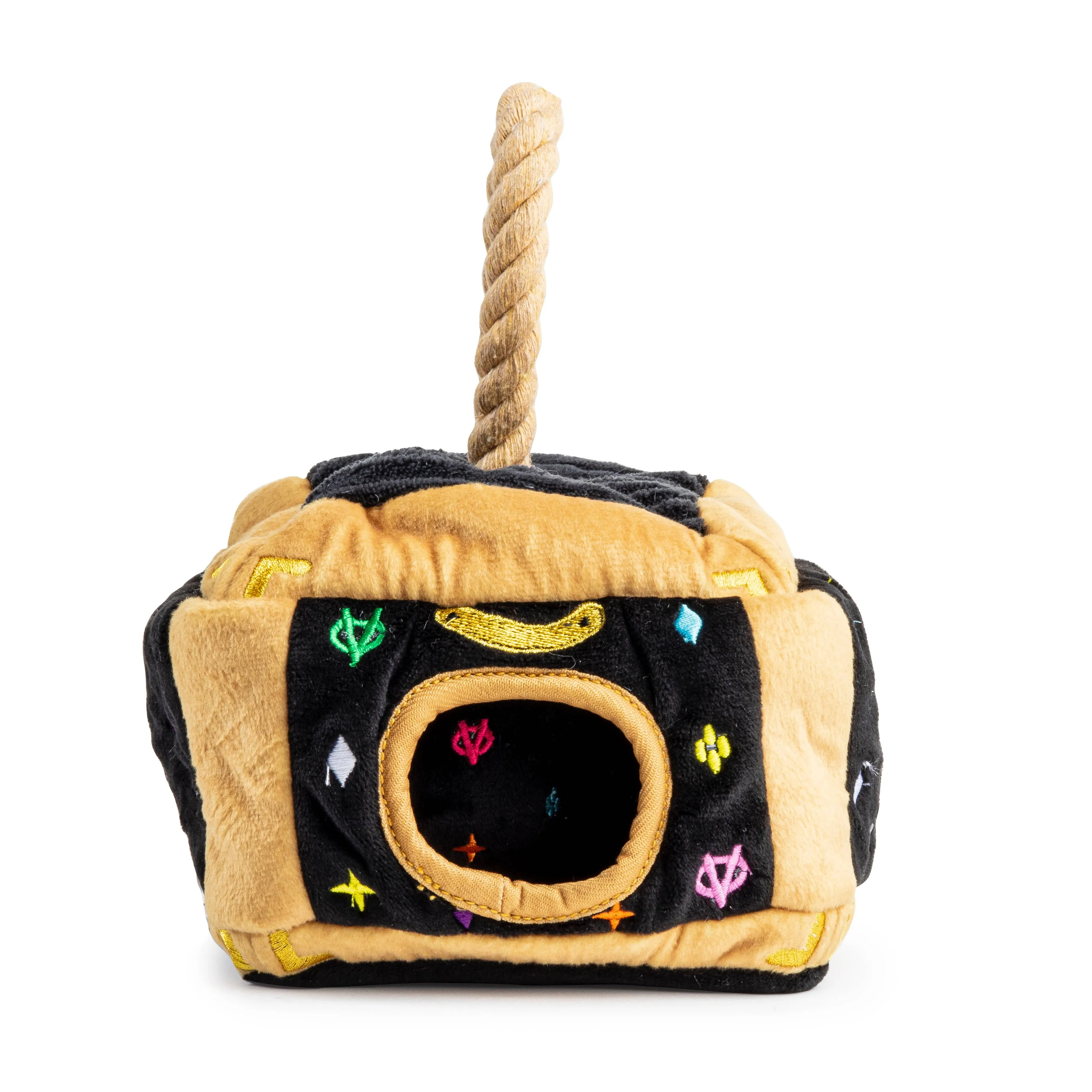 Haute Diggity Dog - Black Monogram Chewy Vuiton Trunk Dog Toy