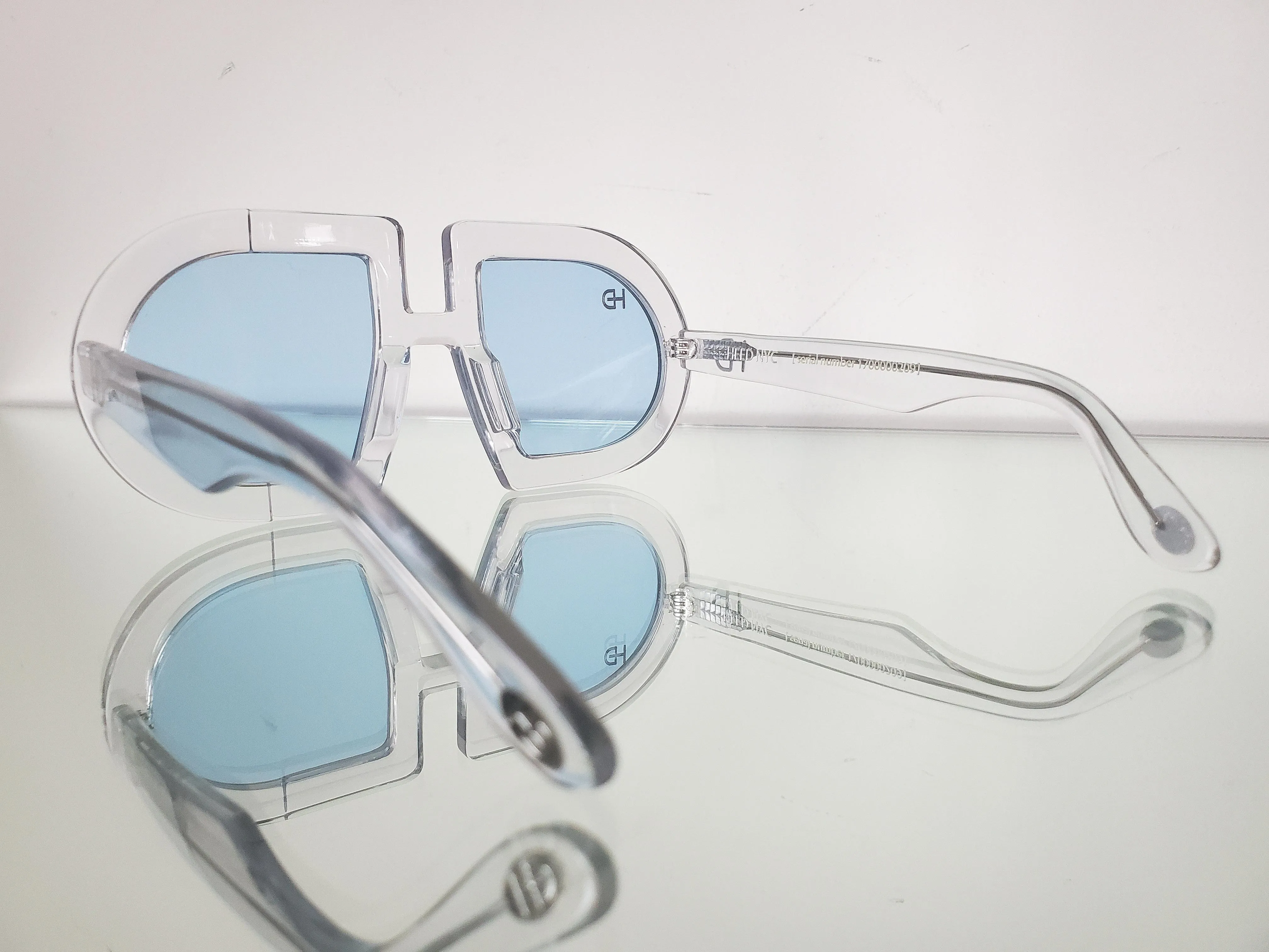 HEED NYC Luxury ICE Frame "Ice Blue Tint" Eyewear