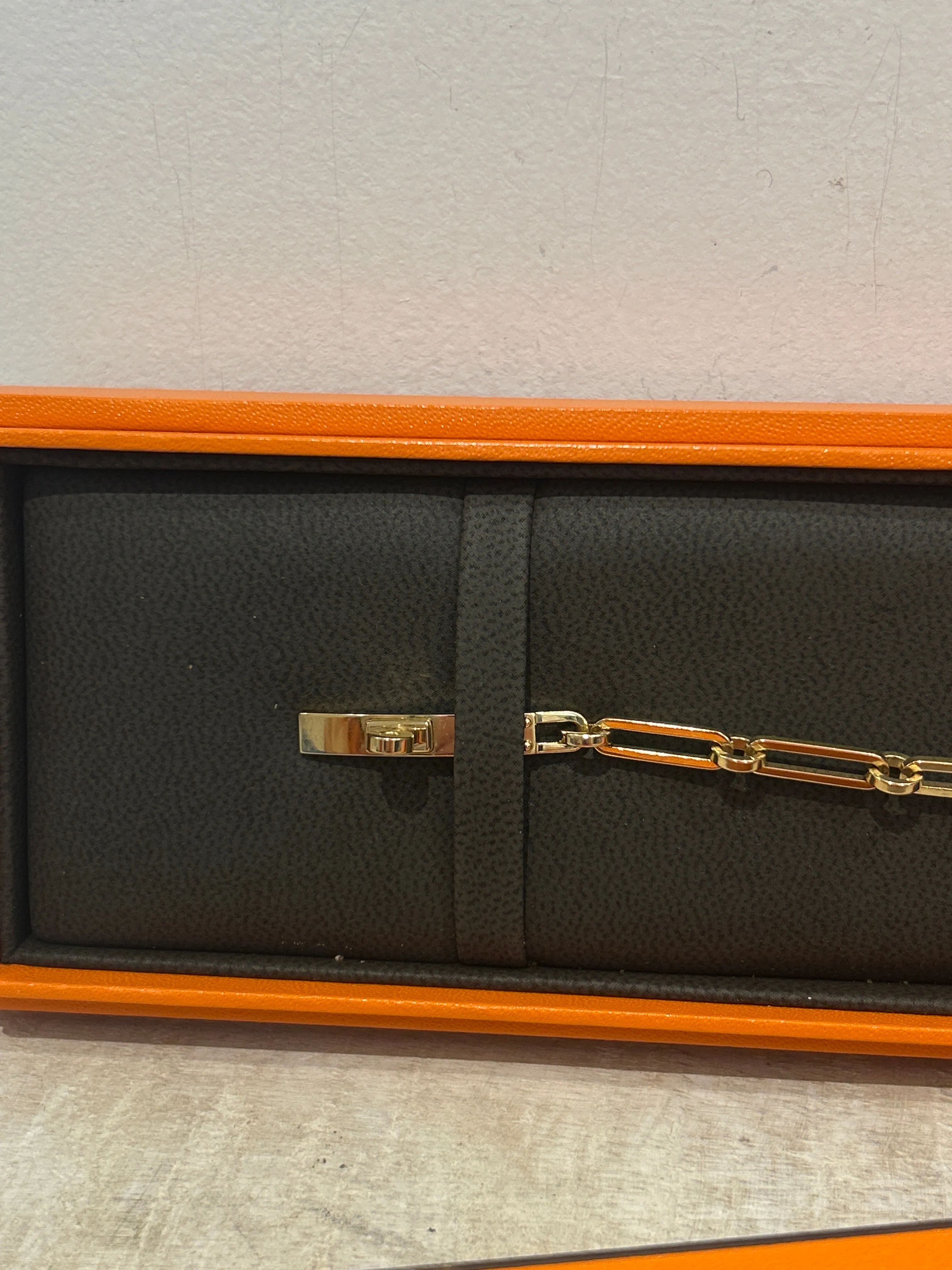 Hermès 18k Yellow Gold ‘Kelly Chaine’ PM Bracelet
