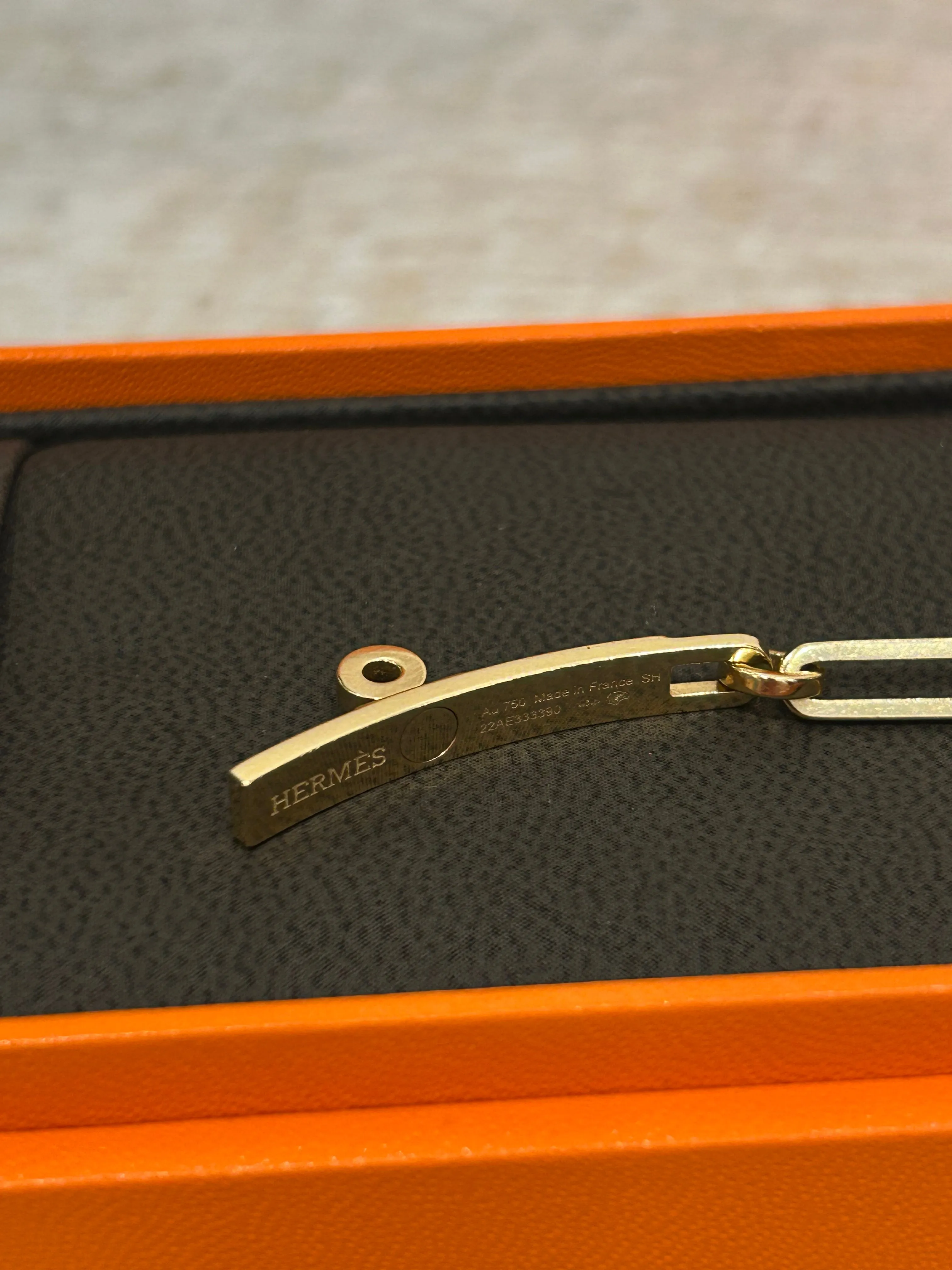 Hermès 18k Yellow Gold ‘Kelly Chaine’ PM Bracelet