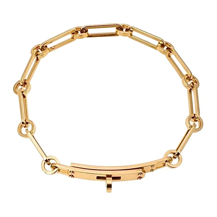 Hermès 18k Yellow Gold ‘Kelly Chaine’ PM Bracelet