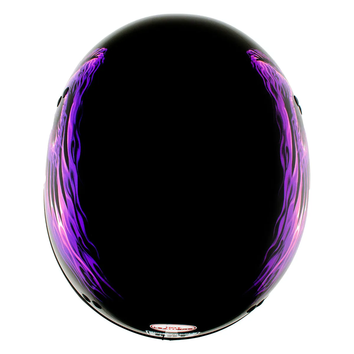 HLD1007 'Black Out Eagle' Gloss Black Motorcycle DOT Skull Cap Half Helmet for Men and Women Biker