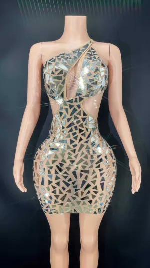 Hollow Out Backless Mini Dresses