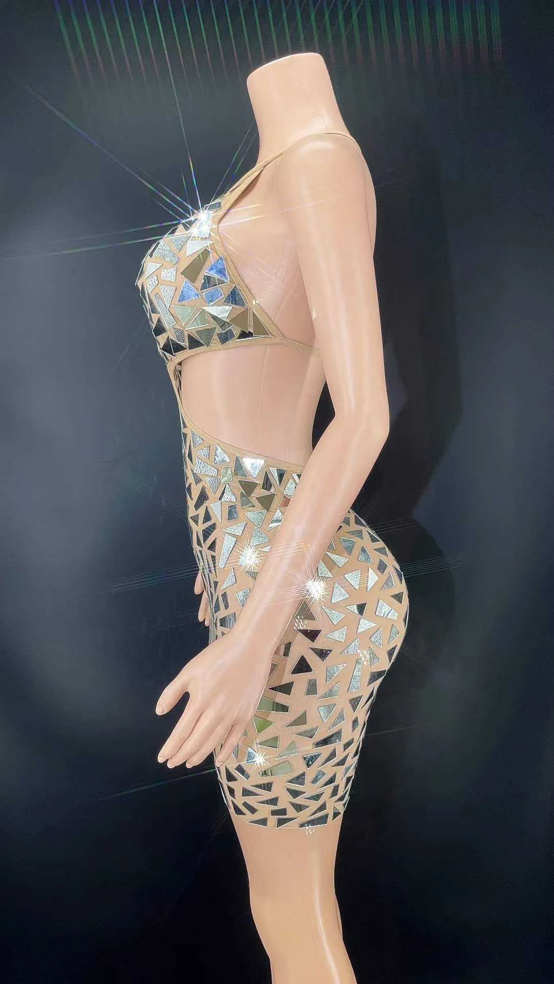 Hollow Out Backless Mini Dresses