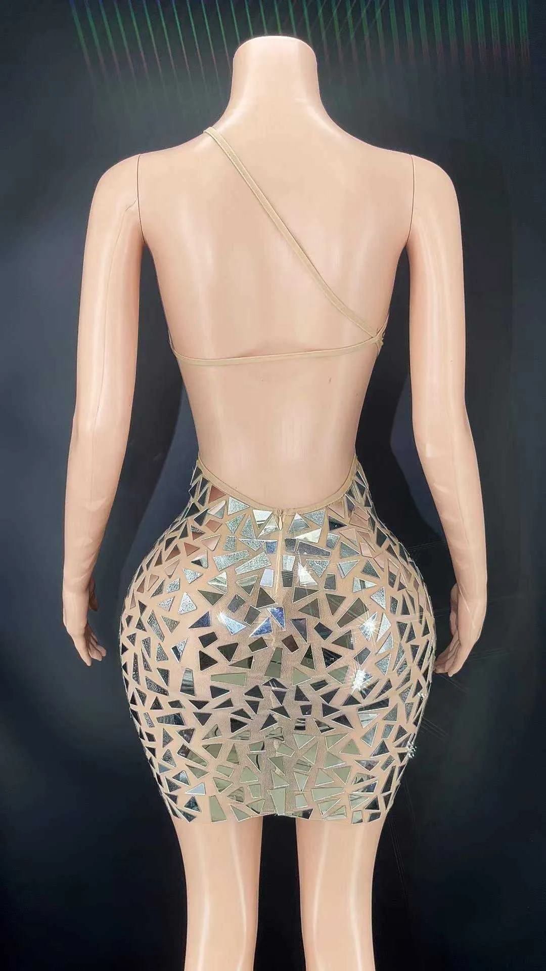 Hollow Out Backless Mini Dresses