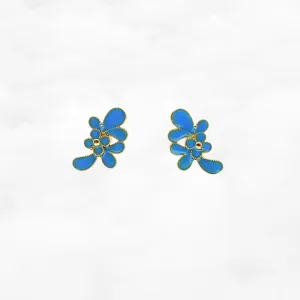Imitation Kingfisher Flower Studs