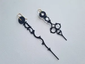 in time | vintage clock hand statement earrings