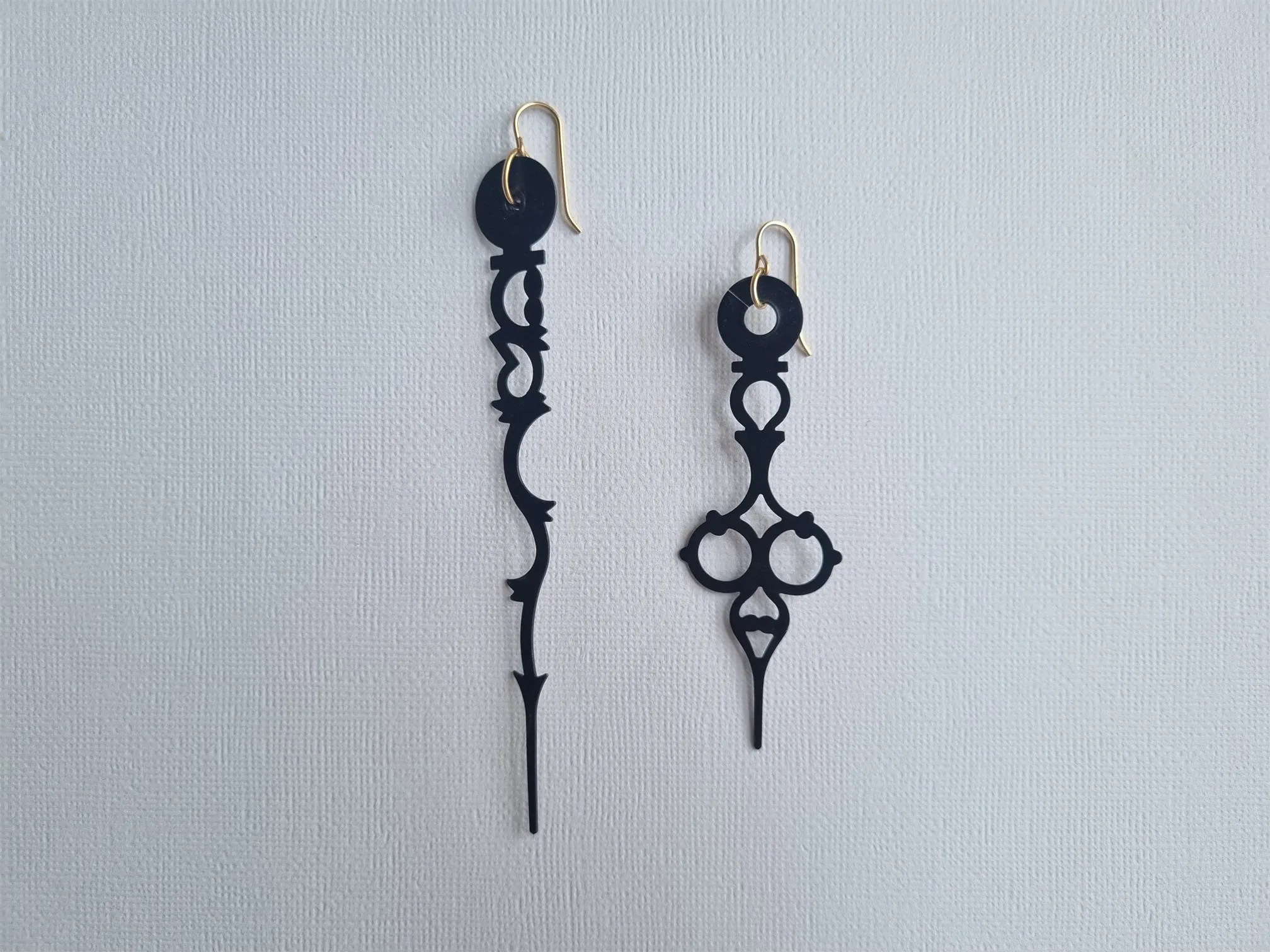 in time | vintage clock hand statement earrings