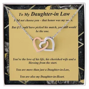 Interlocking Hearts Necklace, with Custom Message Card