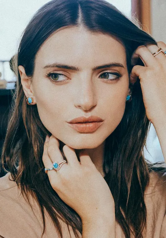 Iris Ring in Arizona turquoise