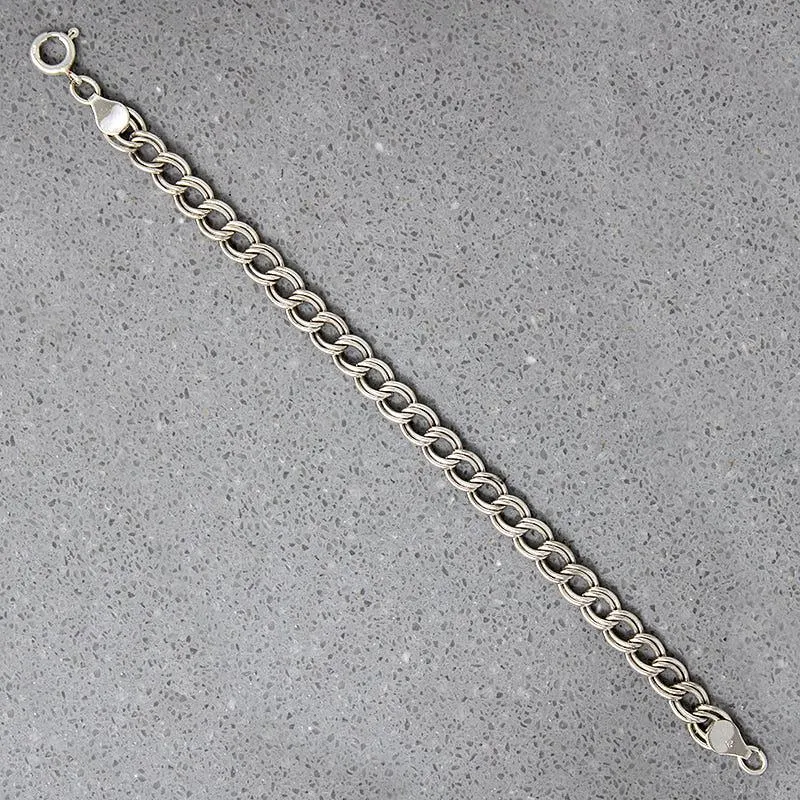 Italian Sterling Silver Vintage Charm Bracelet