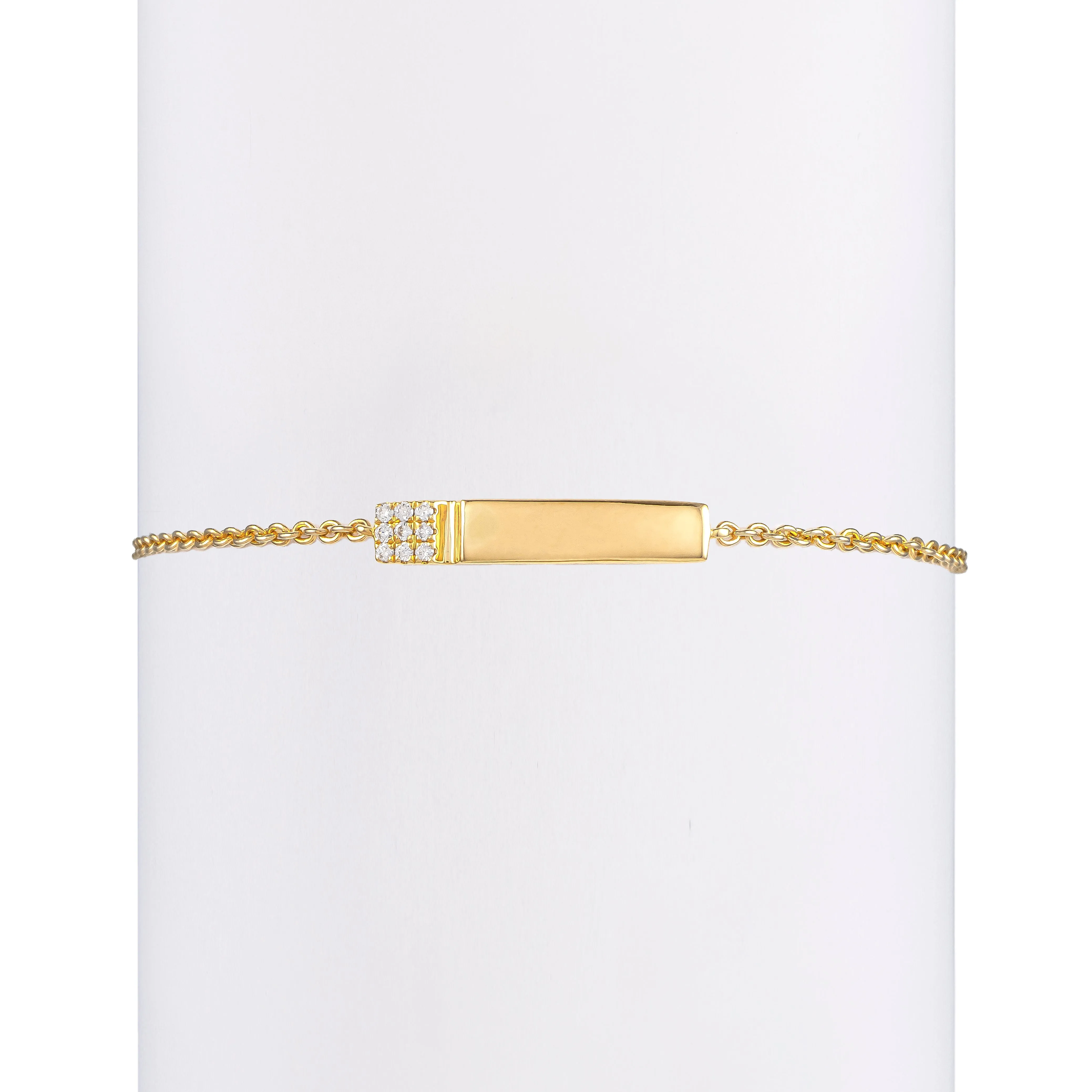 Kid's Diamond ID Bar Bracelet